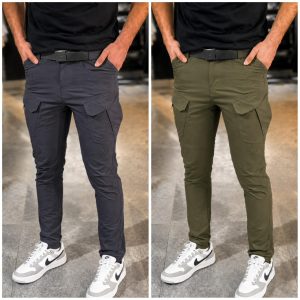 6 Pocket Cargo Trouser - Ash&Olive